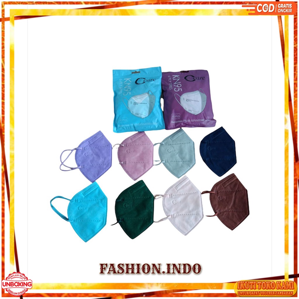 Masker KN95 6ply C-CARE Series Warna isi 10pcs