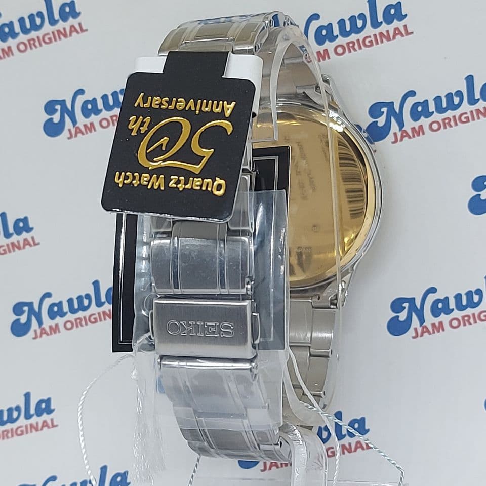 Seiko Quartz SGEH92P1 Gold Dial - Jam Tangan Pria SGEH92