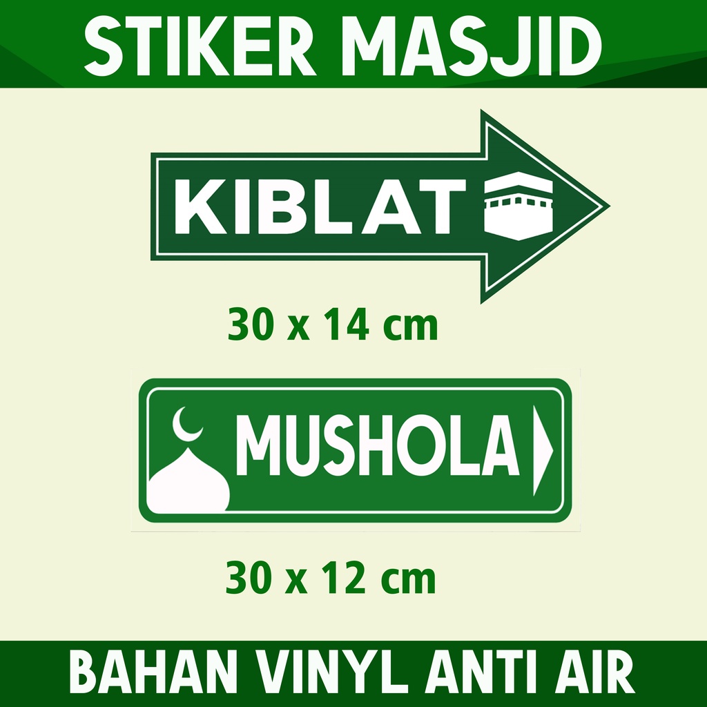 

Stiker Mushola, stiker Kiblat, Stiker Masjid Bahan Vinyl