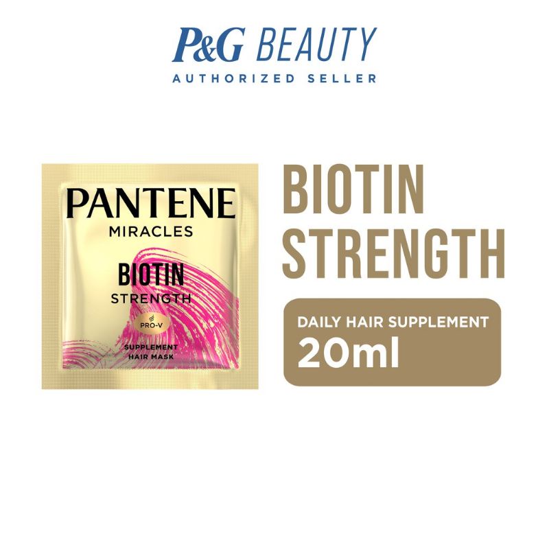 Pantene Miracles Biotin Strength 20ml Hair Mask Supplement Konditioner Hairfall 20 ml