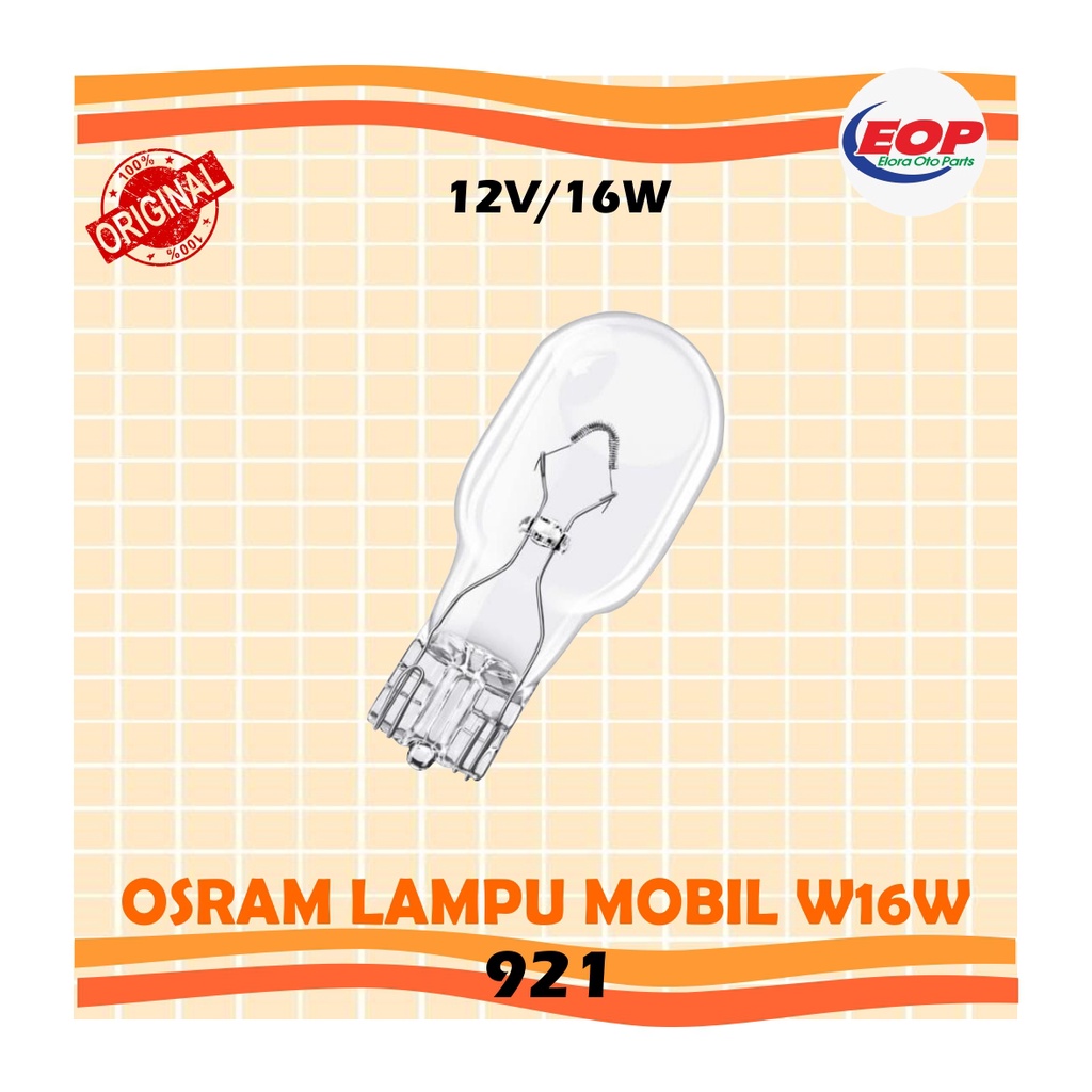 Osram Lampu Mobil W16W Original 921 12V 16W