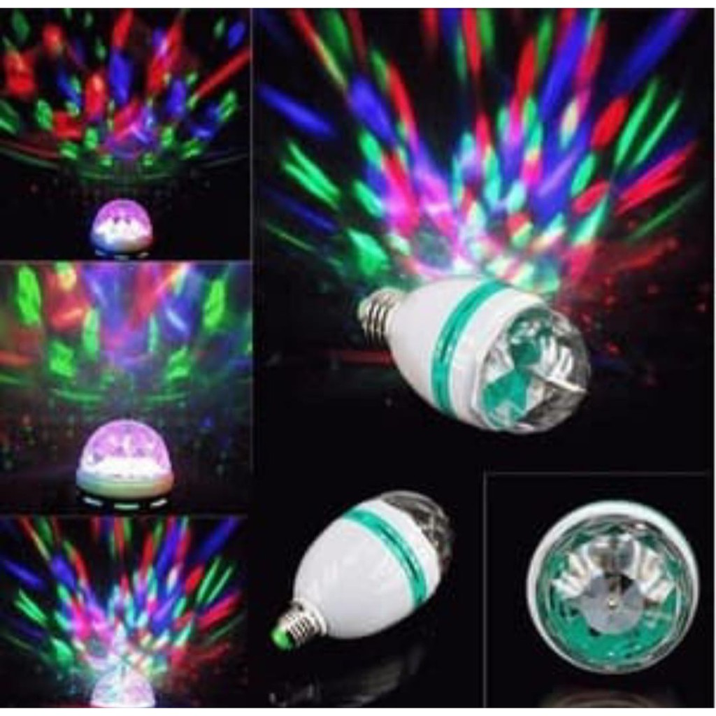 LAMPU DISCO/LAMPU DISCO WARNA WARNI/LAMPU DISCO LED FITTING E27 TUMBLR MINI OTOMATIS