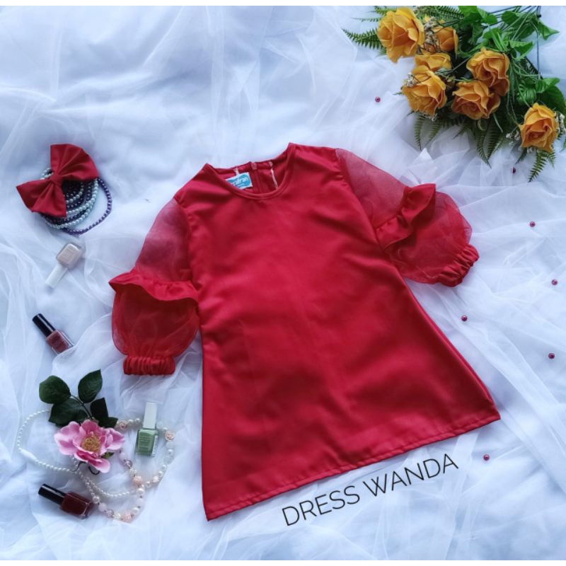 DRESS NATAL ANAK PEREMPUAN / WANDA DRESS EDISI NATAL / DRESS COUPLE IBU DAN ANAK / BAJU NATAL COUPLE