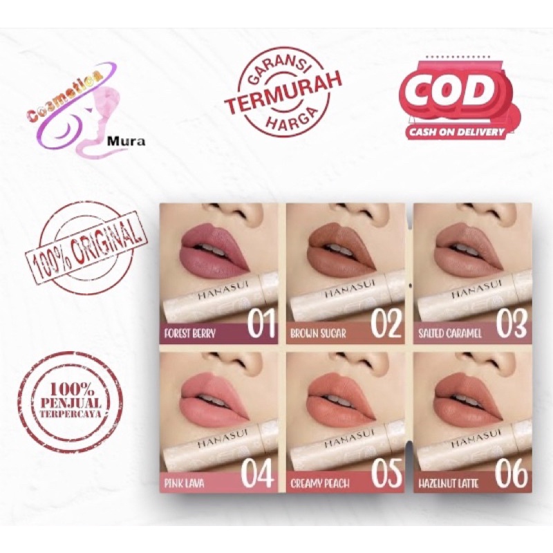 (ce,ux) HANASUI MATTEDORABLE BOBA EDITION - LIPCREAM MATTE HANASUI BOBA - MATTE LIP BOBA