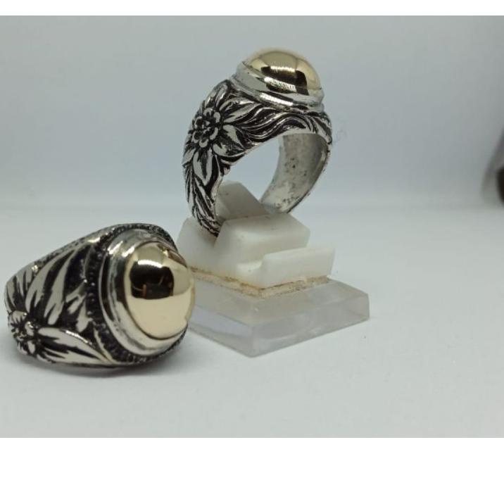 Barang Pilihan.. cincin akik badar emas pancadatu nempel magnet