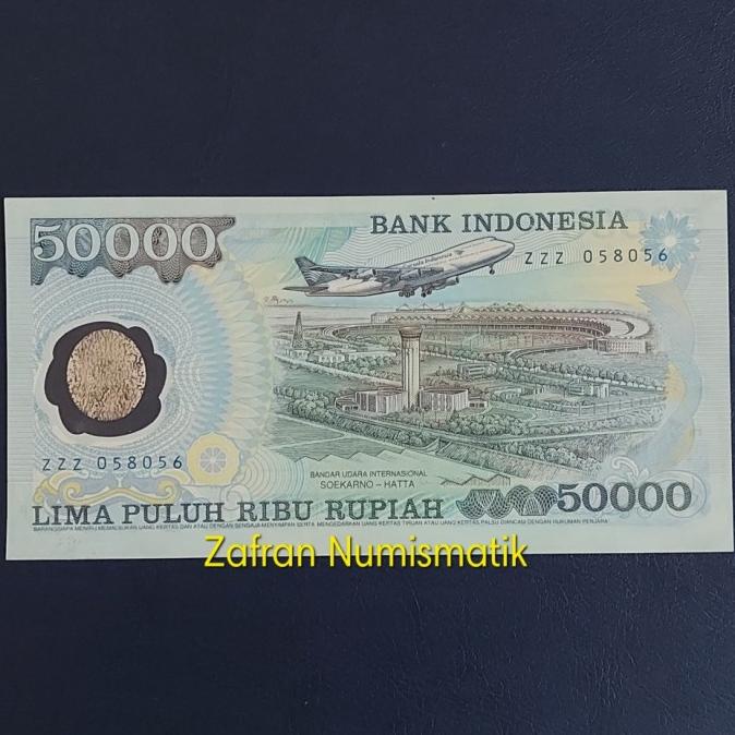 Uang Kuno Polimer Rp 50.000 Soeharto Prefiks Zzz Emisi 1993