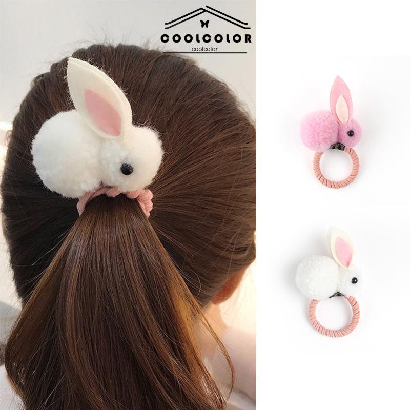 COD❤️Tali Rambut Gadis Karet Lucu Tiga Dimensi Kelinci Wanita Korea Fashion Ring Jewelry Perhiasan Aksesoris Ready Stock