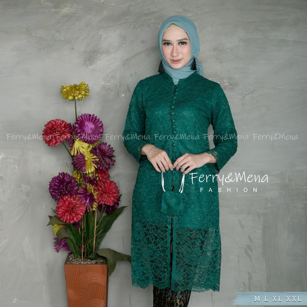 Kebaya tunik brokat busui lamaran wisuda dan pernikahan