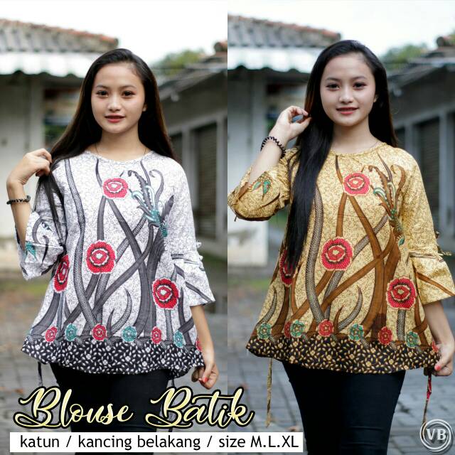 GROSIR BLOUSE BATIK ,ATASAN BATIK WANITA