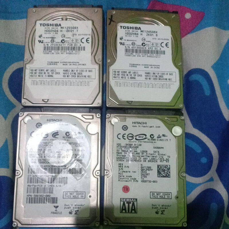 Hardisk Laptop 120  GB dan 80 GB  sata 2.5 inch