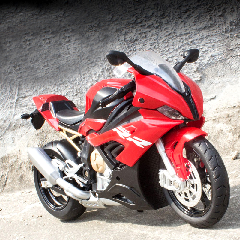 Miniatur Diecast Motor BMW S1000RR Skala 1 / 12 Bahan Alloy Dengan Suara + Lampu Untuk Koleksi