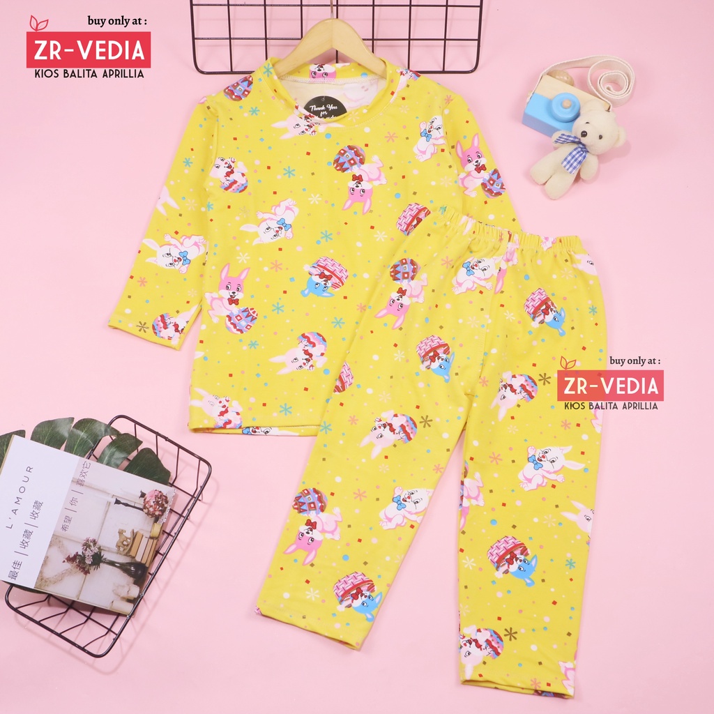 Pajamas Sunday uk 3-5 Tahun / Baju Tidur Anak Perempuan IMPORT Piyama Branded Karakter Setelan