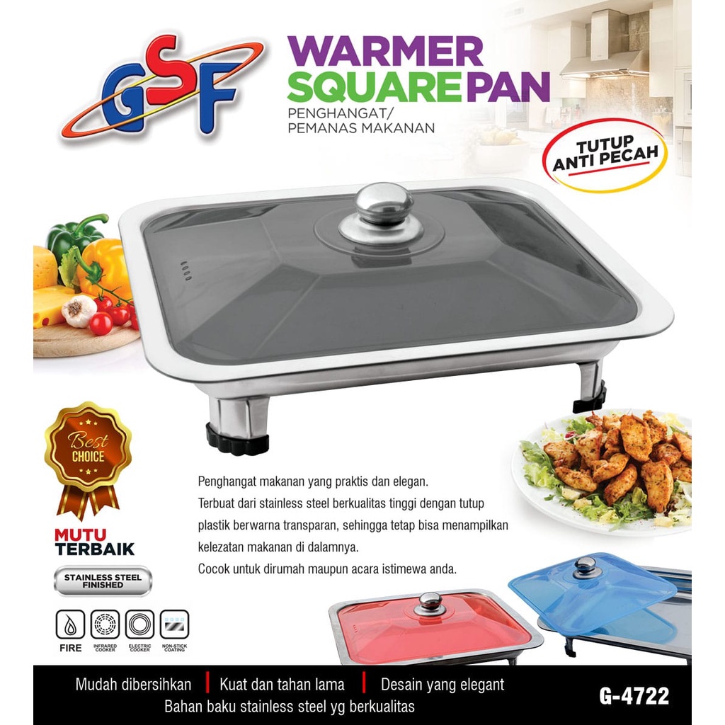 prasmanan gsf tutup kaca G 4722 G 4522 fash food dish gsf