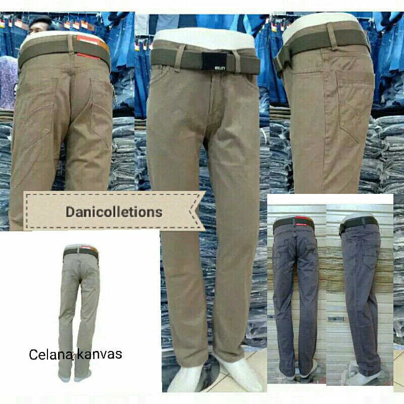 PROMO!! Celana panjang bahan kanvas pria /original standar reguler size 27-38