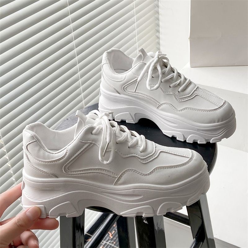 SEPATU WANITA KOREA PUTIH POLOS / SEPATU SNEAKERS KOREA UKURAN 41 / SEPATU ANAK IMPORT KOREA