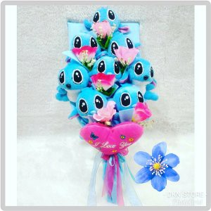 Jual Bouquet Buket Bunga Boneka Stitch Murah