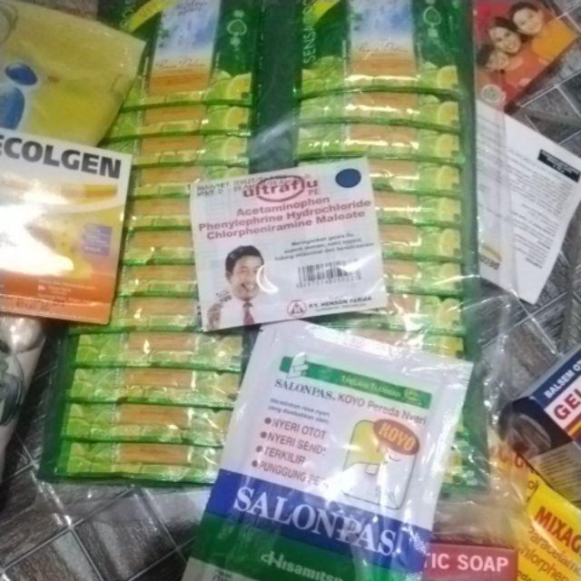 Ultraflu 1 Strip / 4 Tablet Kaplet / Obat Flu, Bersin, Demam Kepala