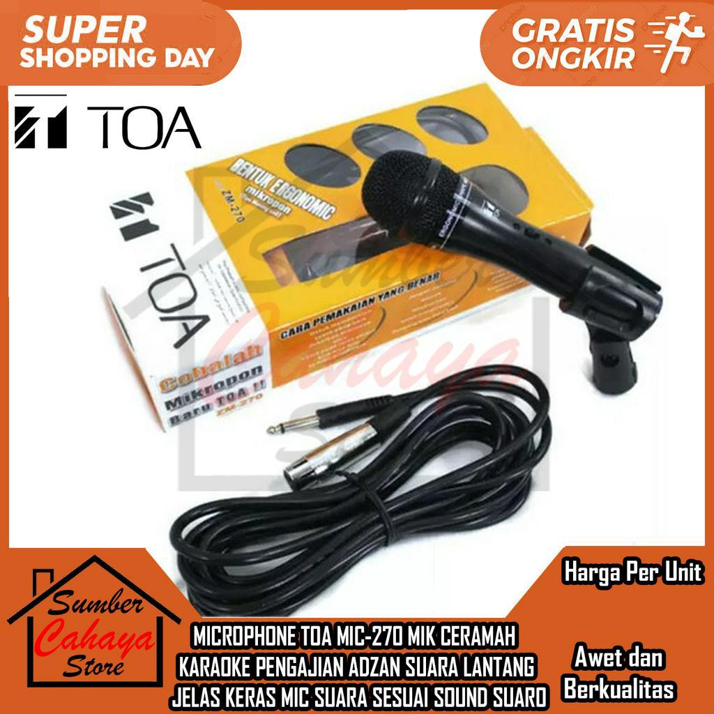 MICROPHONE TOA MIC-270 MIK CERAMAH KARAOKE KAROKE VOKAL VOCAL PENGAJIAN NGAJI ADZAN ADJAN ACARA SUAR
