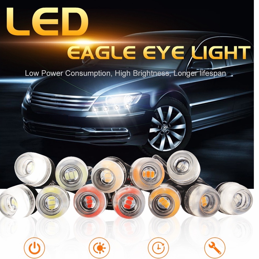 Lampu LED Eagle Eye 12v 18MM Tahan Air Untuk DRL / Fog Lamp / Sein / Mundur Mobil / Motor