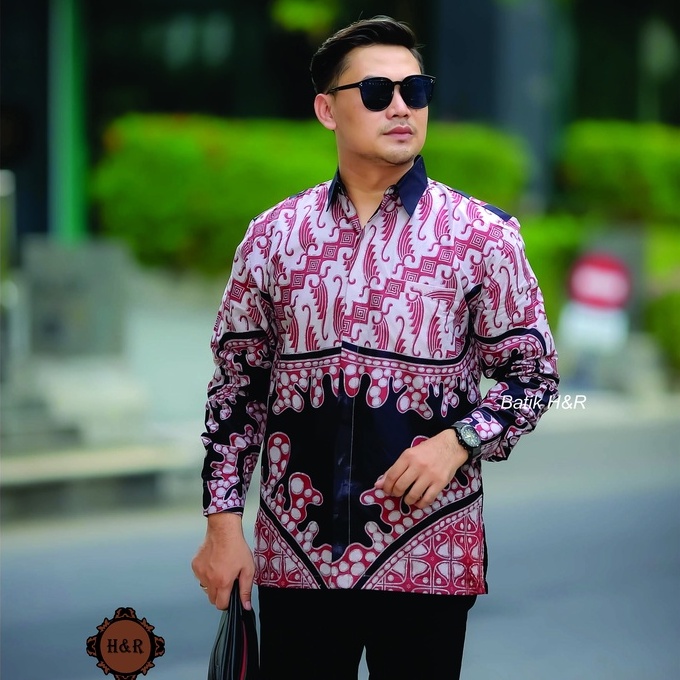 Baju Batik Pria Lengan Panjang Kemeja Batik Pria Batik Premium Kemeja Cowok Batik modern Baju Pria