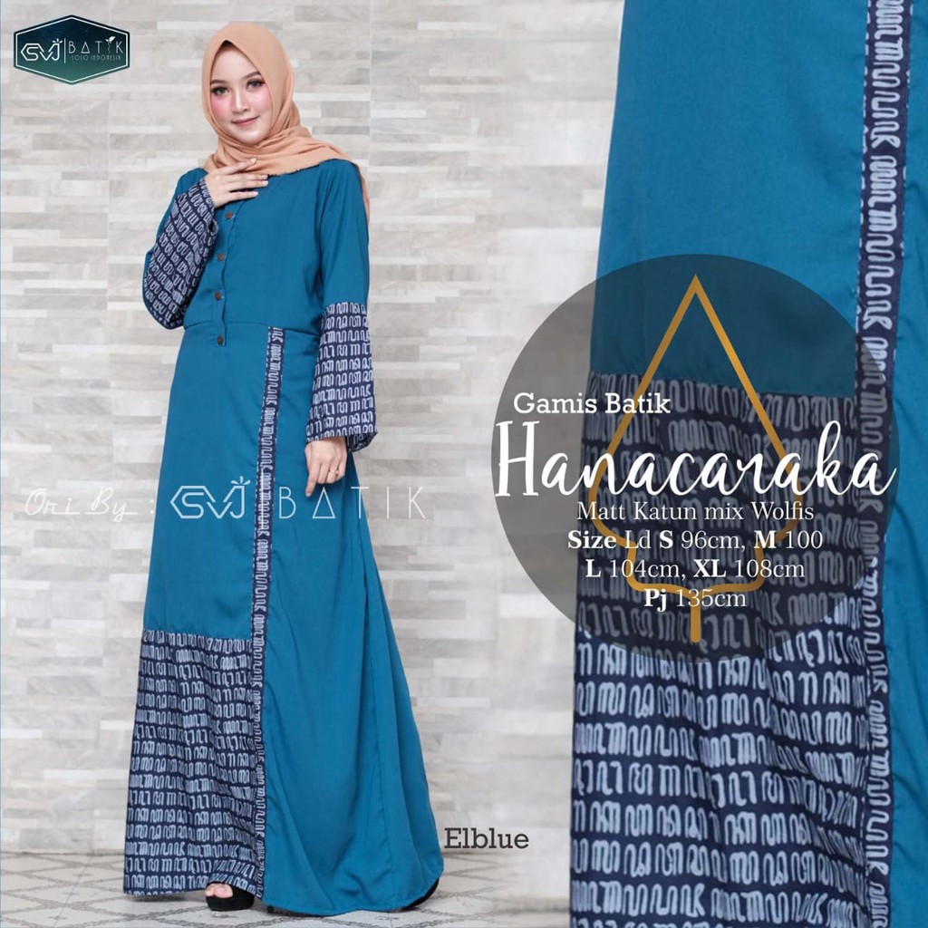 Suplier Gamis Batik Combine Hanacaraka Ori Svj Murah Original Realpict 7BAE01uRLk5pG