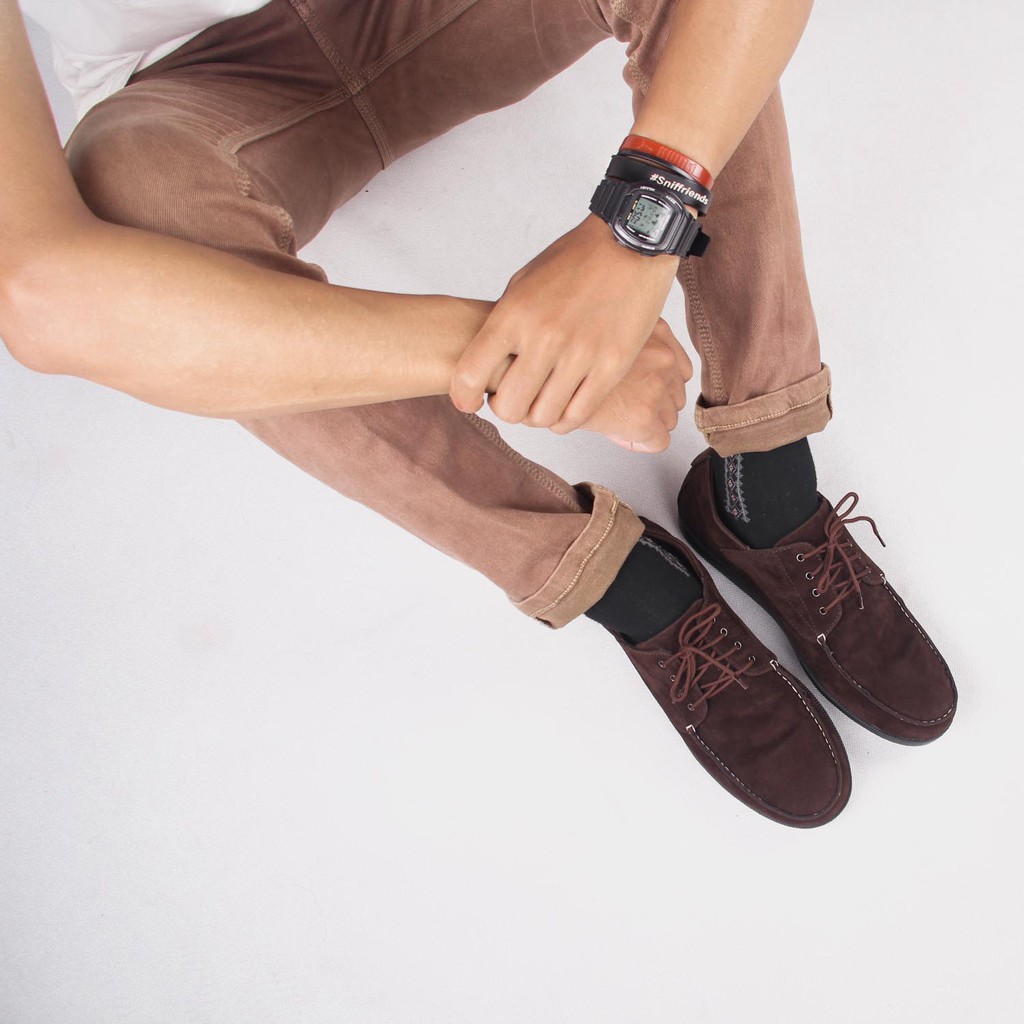 Blank Brown | Sepatu Formal Santai Kasual Kerja Kuliah Klasik Pria/Cowok Ori Laces | FORIND Headway