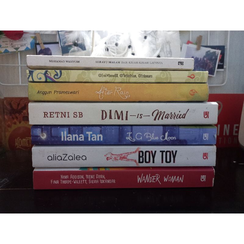 [BACA DESKRIPSI] preloved bekas novel in a blue moon boy toy dimi is married wander woman after rain