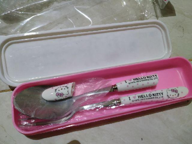 Sendok Garpu Anak Keramik Gambar Karakter