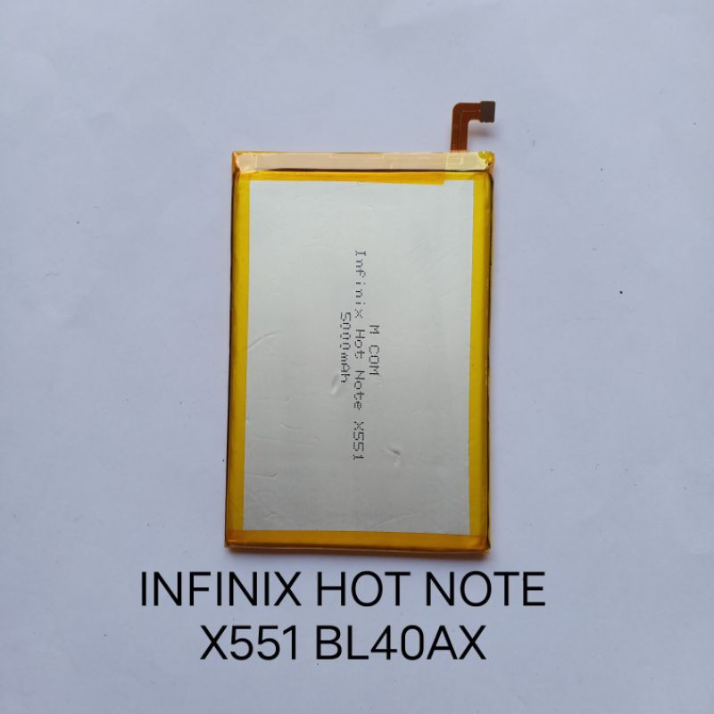 Baterai Infinix Hot Note X551 BL40AX BL 40AX Batre Batteray Batray Batere Batrei Baterei