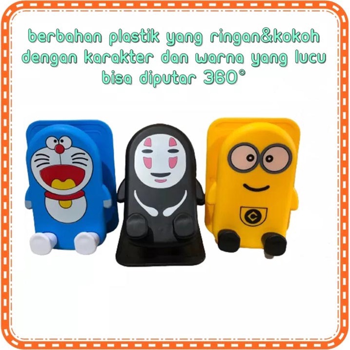 Holder Hp HD52 Dudukan Handphone Motif Karakter Lucu Phone Holder Lipat HD-52 D_Real Entrepreneur