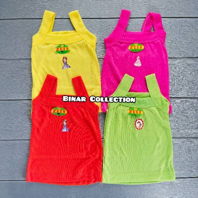 Singlet Zein anak warna baby bayi dan balita 0-6 tahun