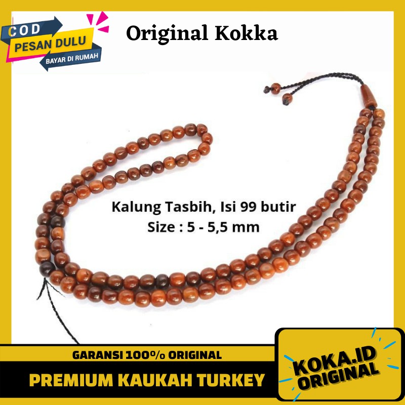 Kalung Tasbih Kayu Kokka Original Kaukah Kaokah Kauka Kaoka Kokka Kokka
