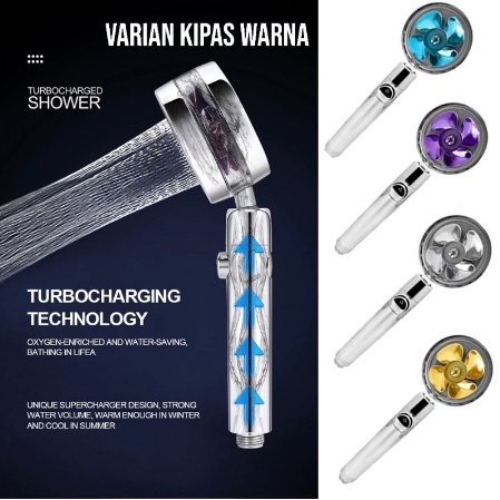 SEMBURANNYA KENCENG SHOWER HANDLE / KEPALA SHOWER PLASTIK HIGH PRESSURE TURBO FAN SHOWER HEAD / KEPA