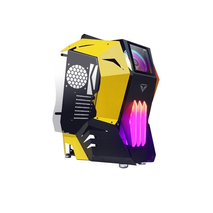 PRIME C-[R] BLACK YELLOW - ALUMUNIUM EXTREME GAMING CASE