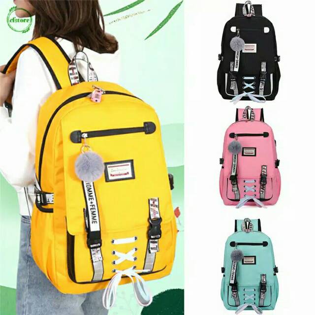 Backpack off-white tas sablon tebal best sller.RANSEL PITA KOREA