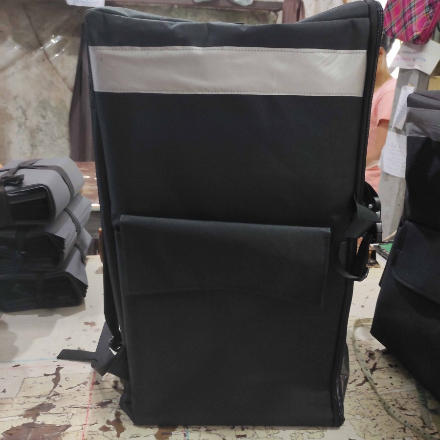 Tas Ransel motor delivery kurir isolasi aluminium kantong belanja shopping backpack Cooler bag cargo