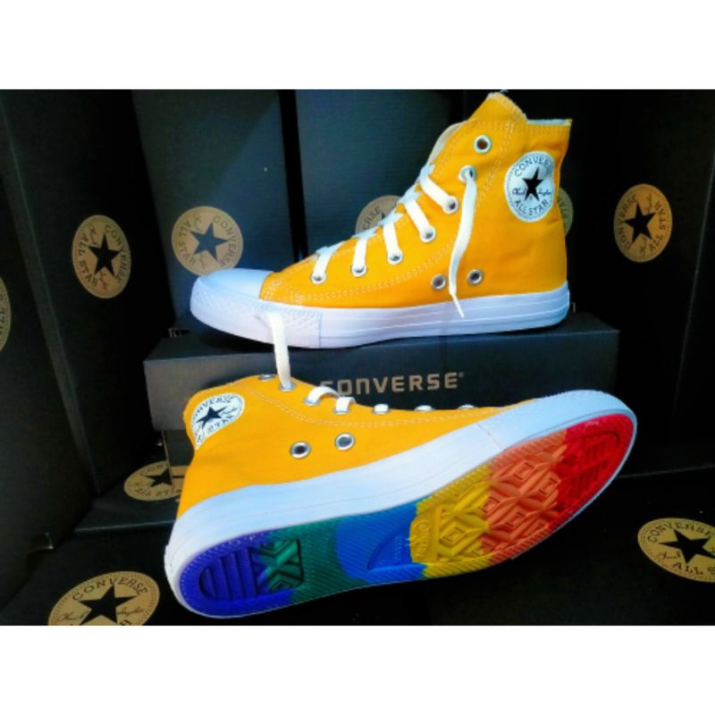 SEPATU CONVERSE ALL STAR KUNING  PUTIH BOOT RAINBOW