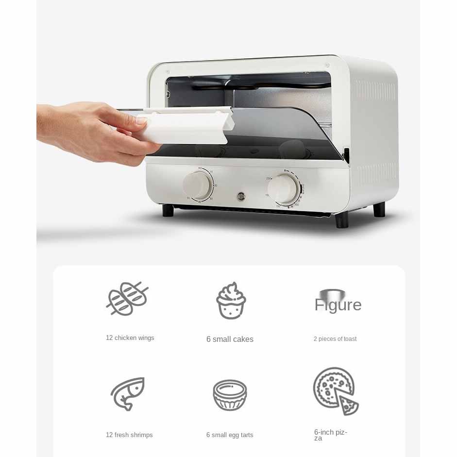 Mini Oven Electric Baking Intelligent Temperature Panggangan 10L