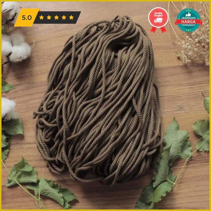 

Kerajinan Tangan Tali Katun Macrame Warna Walnut Kualitas Premium Ukuran 4Mm Limited