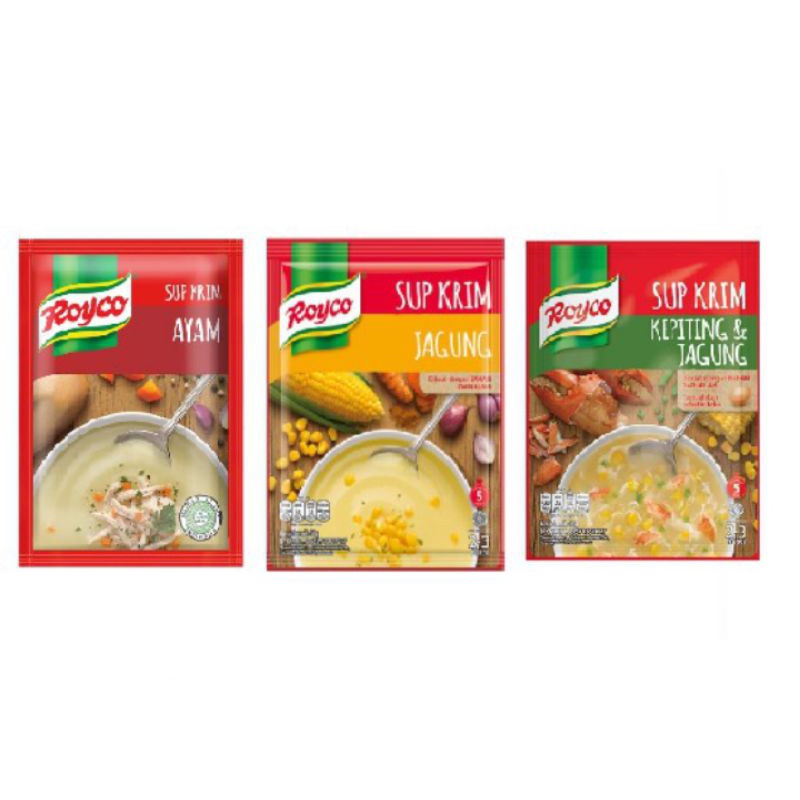 Royco Sup Krim All Variant Cream Soup Kepiting Dan Jagung Sup Ayam Sup Jagung Shopee Indonesia