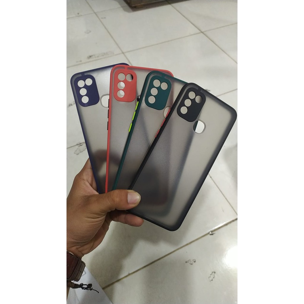 Case Infinix hot 10 Matte Colour - Hard Case Infinix Hot 10 play case dove Transparent Matte Casing