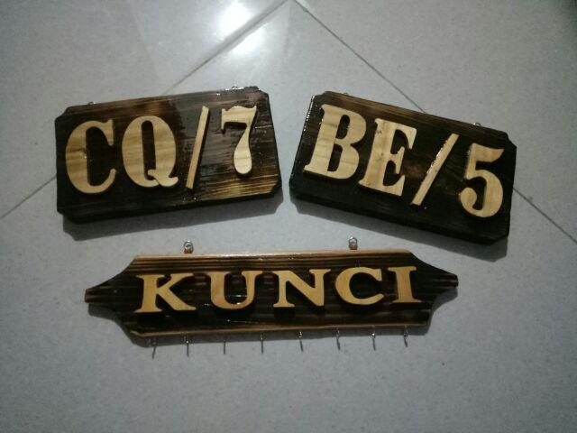 Nomor/nomer Rumah Kayu Huruf Timbul
