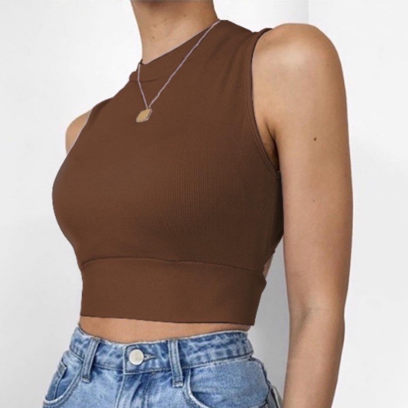 MAYE TOP // tank top backless halter neck high neck tank