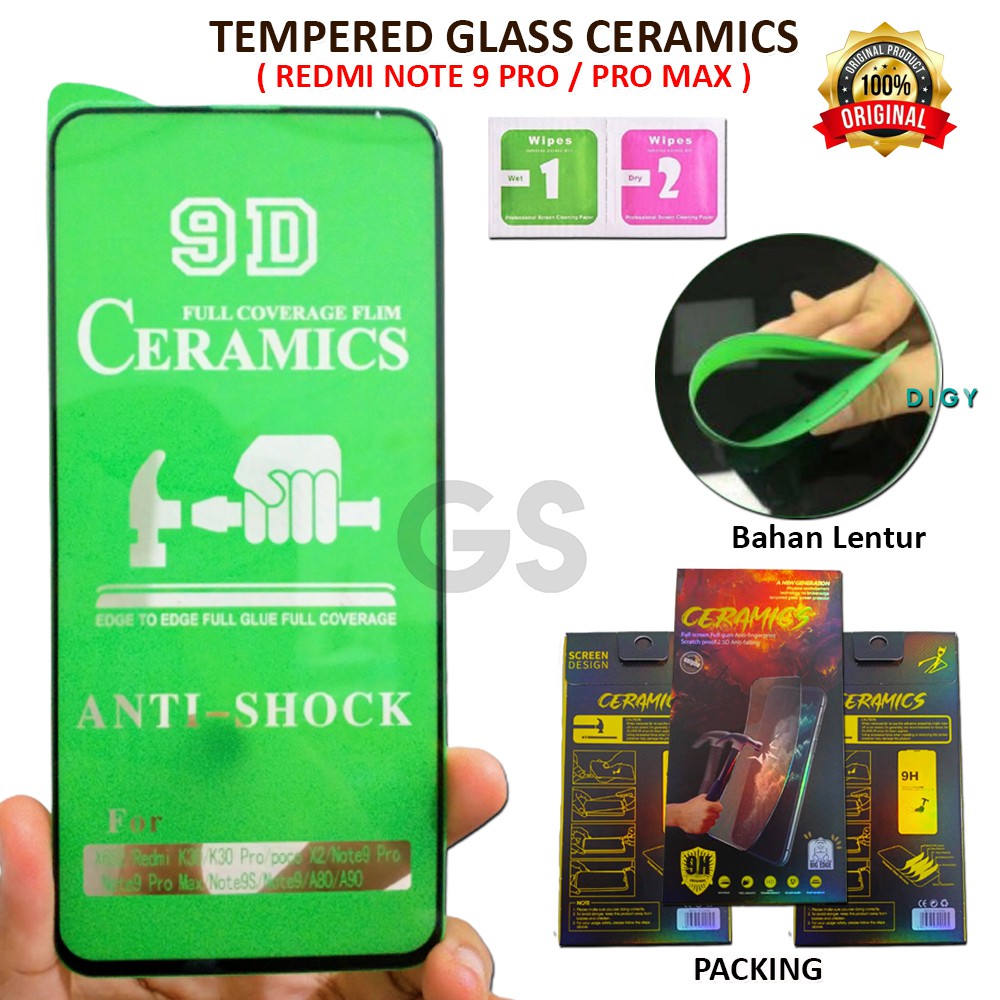 Ceramic Full REDMI NOTE 9  NOTE 9 PRO  7A  8 8A  NOTE 8 Tempered Flexibel Anti Pecah