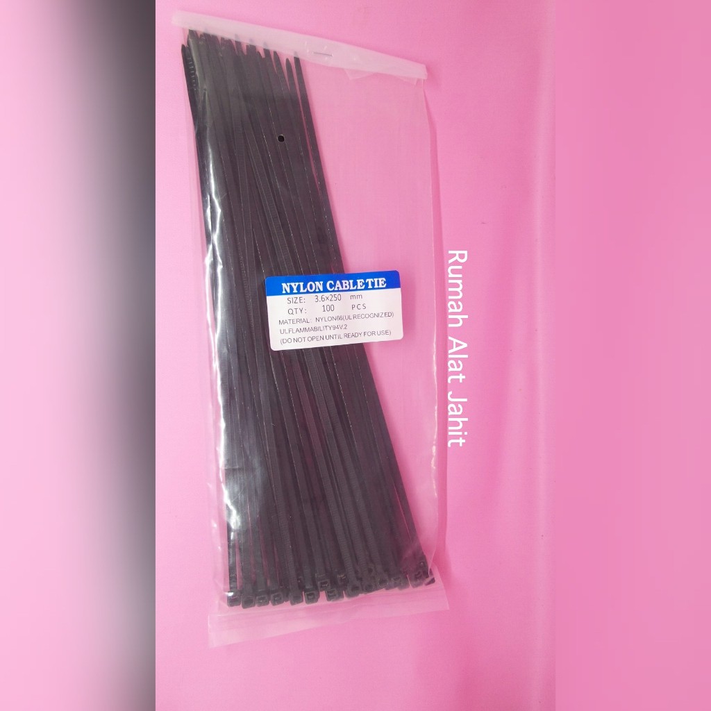 Nylon Kabel Tis / Cable tie / Pengikat Kabel Ukuran 3,6 x 250 mm