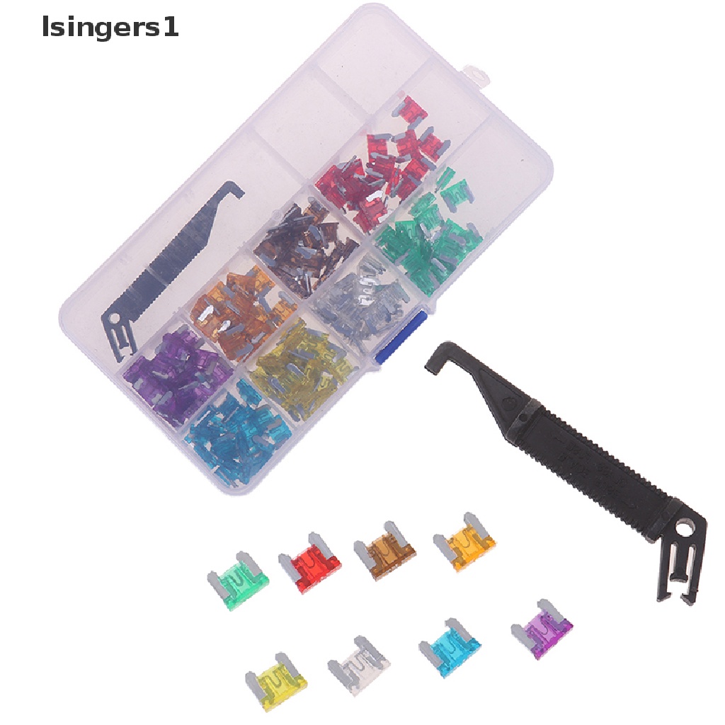 (lsingers1) 100pcs Sekring Gepeng mini 3A5A7.5A10A15A 20A25A30A Untuk Mobil