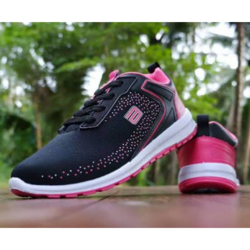 sepatu ANDO TIFFANY ( 37 - 40 ) HITAM/FUSHIA - sepatu sneakers wanita