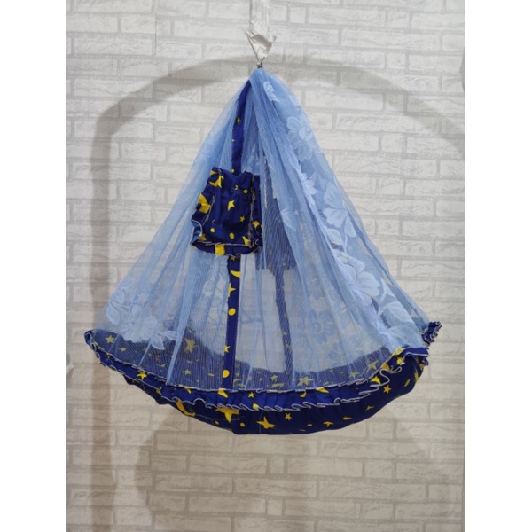 NEW Ayunan Seleting Bayi 2in1 Murah-Bulan bintang biru