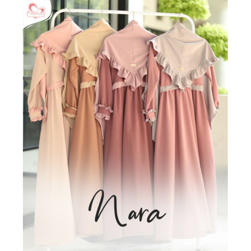 Gamis polos kriwil Nara by salvina