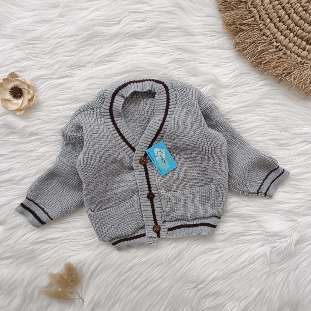 Cardigan outwear sweater bayi rajut jeruk 0-10 bulan baju hangat bayi unisex